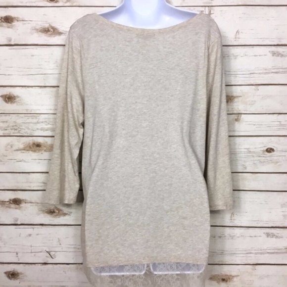 Lane Bryant Cream Tunic Top with Lace Detail 14/16 - Picture 2 of 8